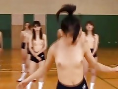 japanese legal age teenagers traning topless in